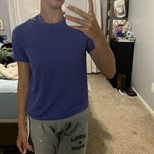 Purple lululemon hiking t-shirt! Never worn!!